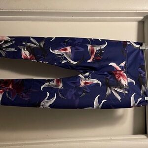 Fabletics Floral Ankle Pants - Blue and Pink